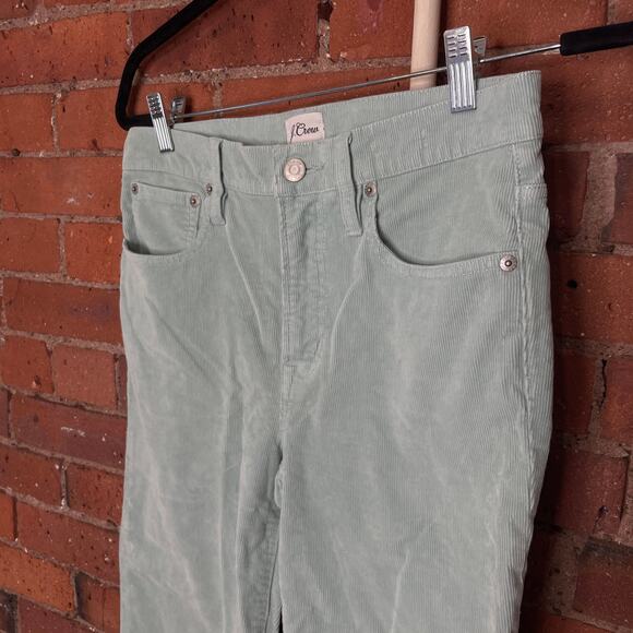 J. Crew Vintage Slim Straight Corduroy Pant in Dusty Shale sz 28 Mint Green - Picture 3 of 16
